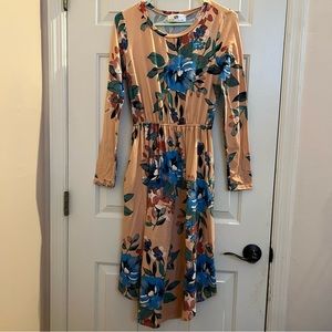 Infinity Raine Peach floral print dress